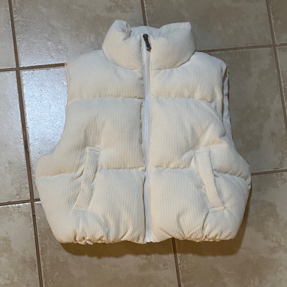 Fab'rik Ivory Quilted Vest